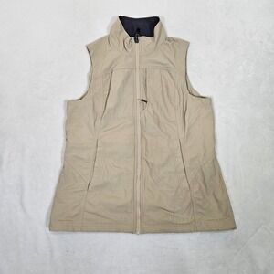 ExOfficio Women'sLarge FlyQ Lite Tan Vest Fishing Hiking Outdoors Travel Ripstop